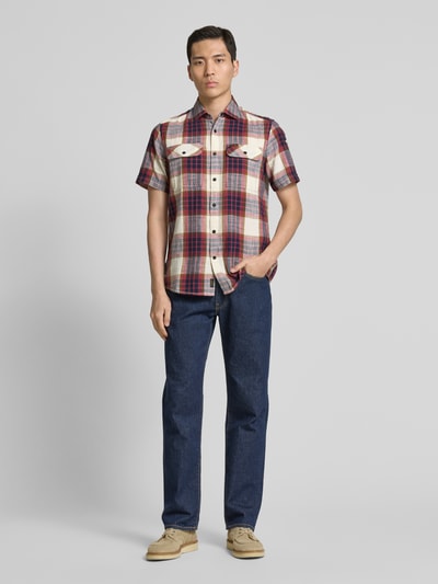 PME Legend Regular Fit Freizeithemd mit Brusttaschen Koralle 1