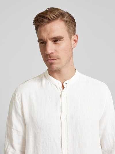 Mazine Koszula casualowa o kroju slim fit z lnu model 'Altona' Biały 3