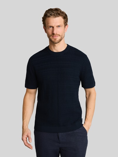 Tom Tailor Sweter w kroju regular fit z czystej bawełny Granatowy 4
