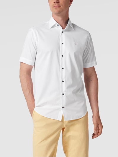 Tommy Hilfiger Regular fit zakelijk overhemd van katoen Wit - 4