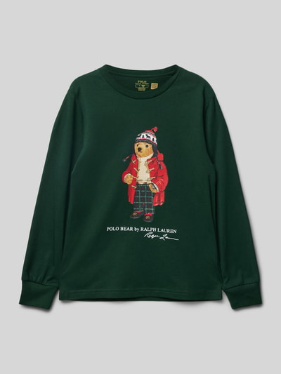 Polo Ralph Lauren Kids Longsleeve mit Motiv- und Label-Print Gruen 1