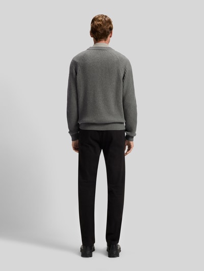 BOSS Orange Regular Fit Pullover aus Woll-Mix  Anthrazit 4