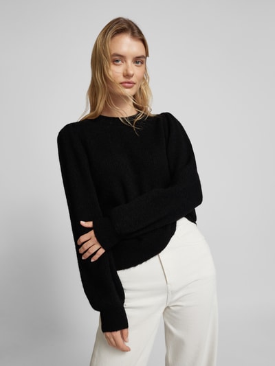 Selected Femme Strickpullover mit Ballonärmeln Modell 'SLFLULU' Black 3