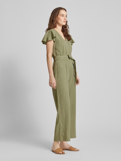 Vila Jumpsuit met V-hals, model 'LISTI' Lindegroen - 1