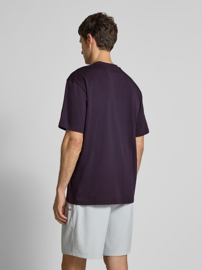 BOSS Green Regular fit T-shirt van puur katoen Helder paars - 5