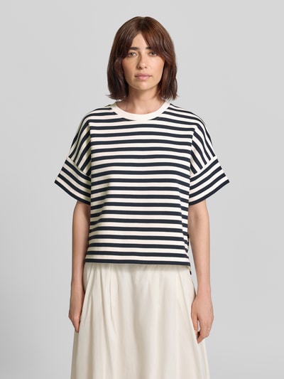 Closed Boxy Fit T-Shirt im Allover-Look Marine 4