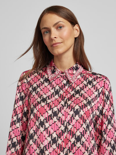 Marc Cain Regular Fit Bluse mit Umlegekragen Pink 3