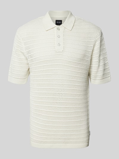 Only & Sons Poloshirt mit Lochstickerei Modell 'CHARLES' Weiss 2