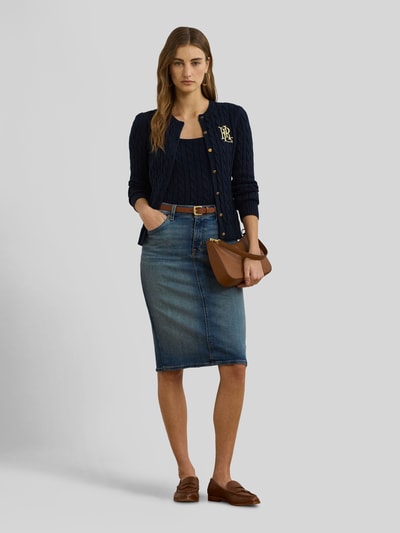 Lauren Ralph Lauren Regular Fit Midi-Rock aus Denim Jeansblau 1