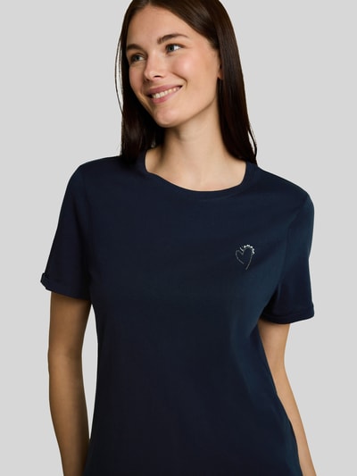Tom Tailor Regular Fit T-Shirt aus reiner Baumwolle Marine 3