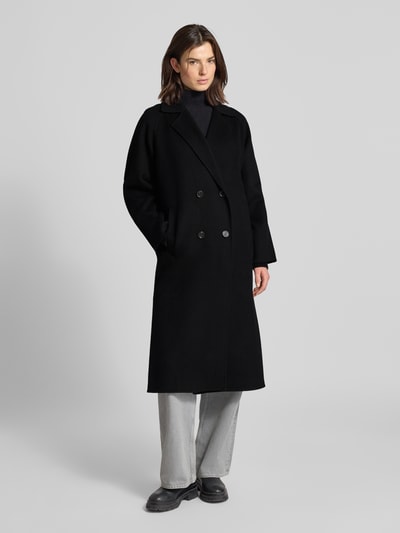 OAKWOOD Lange jas van wolmix, model 'DONATELLA' Zwart - 4