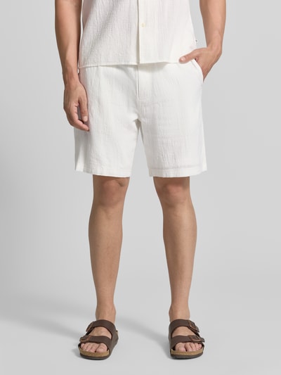 s.Oliver RED LABEL Relaxed Fit Stoffshorts aus einer Baumwolle Weiss 4