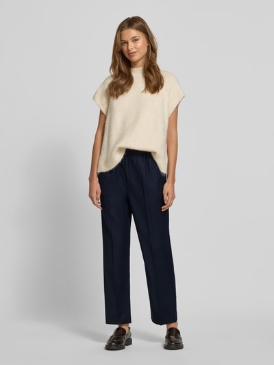 Weekend Max Mara Regular Fit Stoffhose aus Schurwoll-Mix Modell 'HATELEY' Marine 1