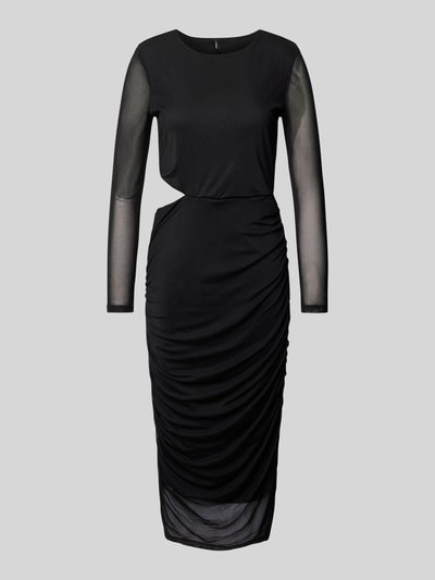 Only Eng anliegendes Maxikleid aus Mesch Modell 'PARIS' Black 2