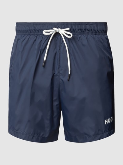 HUGO Badehose mit Label-Print Modell 'HAITI' Marine 1