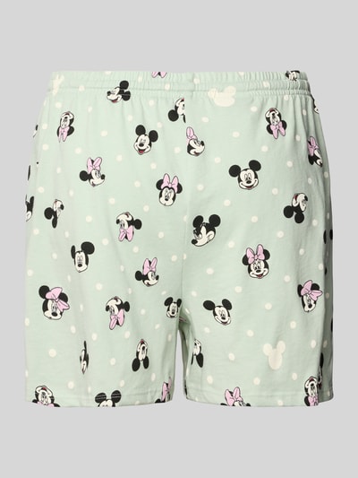 Jake*s Casual Relaxed fit korte pyjamabroek met tunnelkoord Mintgroen - 3