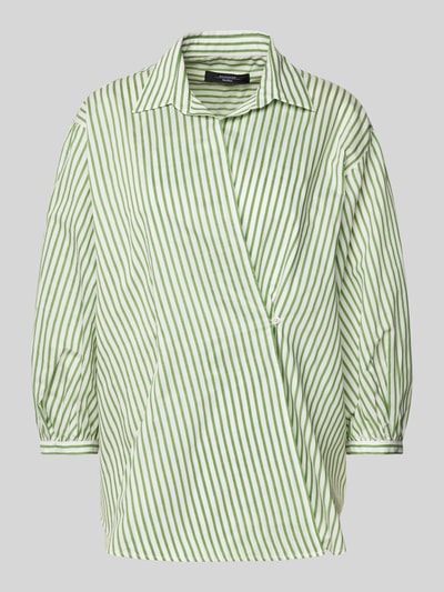 Weekend Max Mara Relaxed Fit Wickelbluse aus Baumwoll-Seiden-Mix Modell 'CECI' Gruen 2