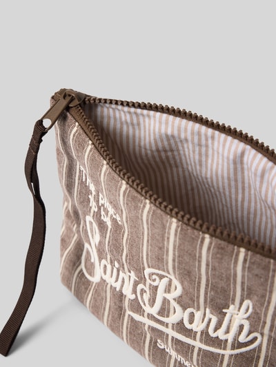 MC2 Saint Barth Kosmetiktasche aus Baumwolle mit Reißverschluss Modell 'Aline' Dunkelbraun 3