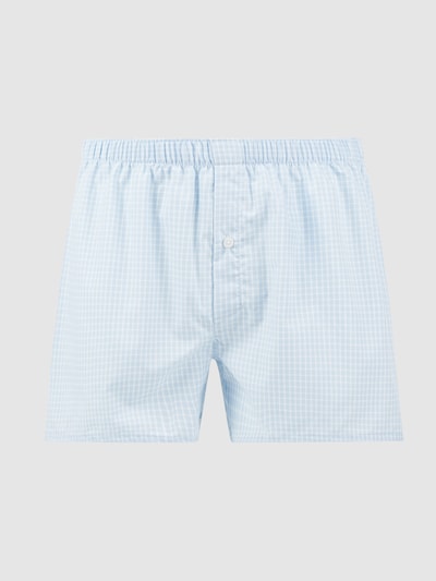 Hanro Boxershorts van katoen Lichtblauw gemêleerd - 1