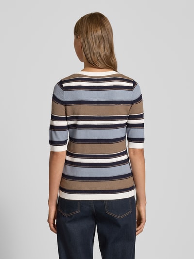 comma Strickpullover mit 3/4-Arm Rauchblau 5