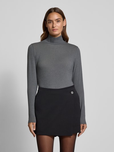 Windsor Bluzka z długim rękawem i prążkowaną stójka Jasnoszary 4