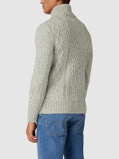 Superdry Strickpullover mit Zopfmuster Mittelgrau Melange 5