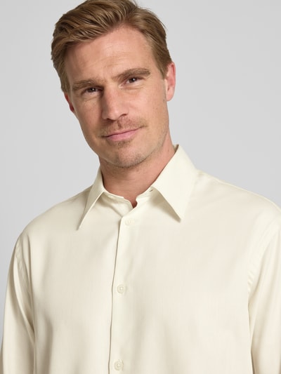 SELECTED HOMME Relaxed fit vrijetijdsoverhemd van katoenmix, model 'RLXKEVIN' Ecru - 3