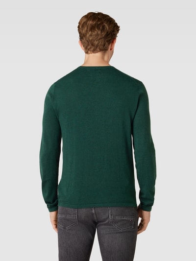 Christian Berg Men Strickpullover mit gerippten Abschlüssen Bottle Melange 5