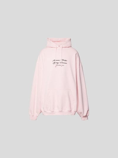 VETEMENTS Oversized Hoodie mit Label-Stitching Hellrosa 2