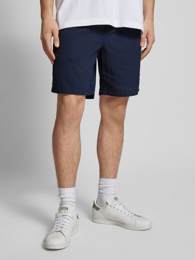 Jack & Jones Sweatshorts met tunnelkoord, model 'JAIDEN' Marineblauw - 4