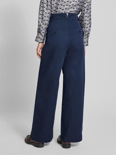 Weekend Max Mara Relaxed fit wijde broek van puur katoen, model 'ALFEO' Marineblauw - 5