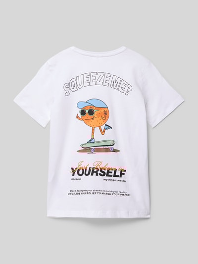 s.Oliver RED LABEL Regular Fit T-Shirt aus reiner Baumwolle Weiss 3