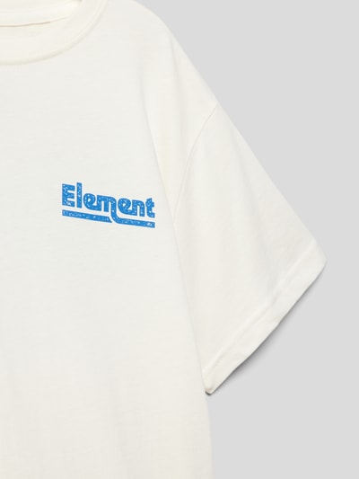 Element T-shirt z nadrukiem z logo model ‘SUNUP’ Złamany biały 2