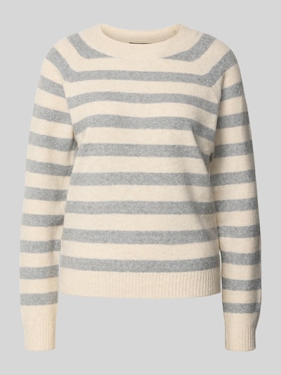 Vero Moda Regular fit gebreide pullover met raglanmouwen, model 'DOFFY' Ecru - 2