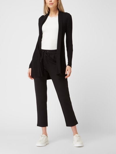 Fransa Strickjacke in Ripp-Optik Black 1