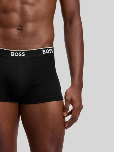 BOSS Trunks aus Baumwoll-Mix im 3er-Pack Modell 'Power' Black 2