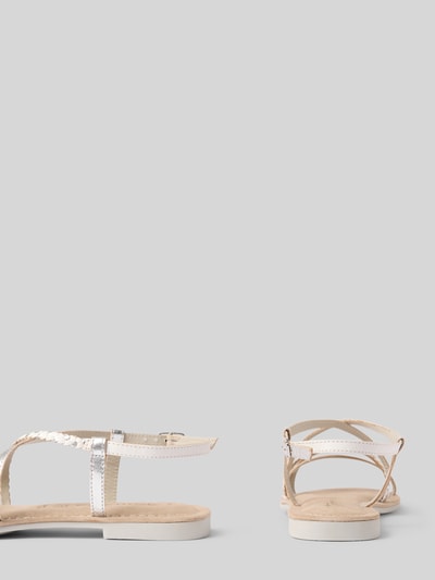 Tamaris Ledersandalette mit schmalen Riemen Silber 2