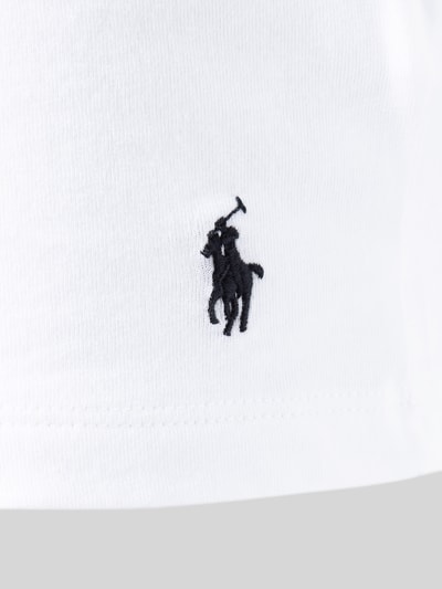 Productfoto, Slim Fit T-Shirt aus reiner Baumwolle im 3er-Pack van Polo Ralph Lauren Underwear in wit met zwart logo-stitching, jerseytextuur, uni, slim fit, ronde hals, korte mouw, multipack, gemaakt van pure katoen.