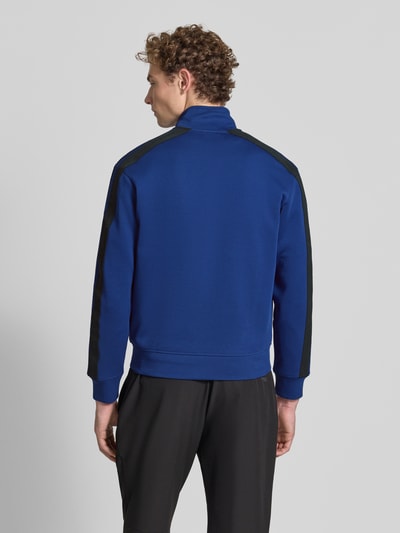 Armani Exchange Regular Fit Sweatjacke aus Baumwoll-Mix Modell 'Felpa' Royal 5