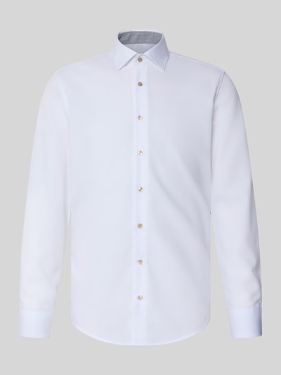 SEIDENSTICKER Slim Fit Business-Hemd mit Knopfleiste Weiss 2