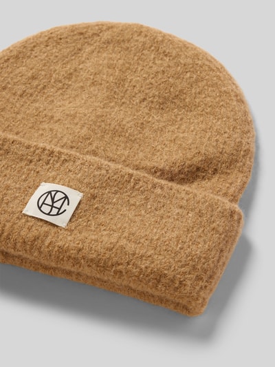MSCH Copenhagen Beanie mit Alpaka-Anteil und Label-Patch Camel 2