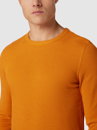 MCNEAL Longsleeve mit Waffel-Struktur Modell 'LOYDIE' Dunkelorange 3