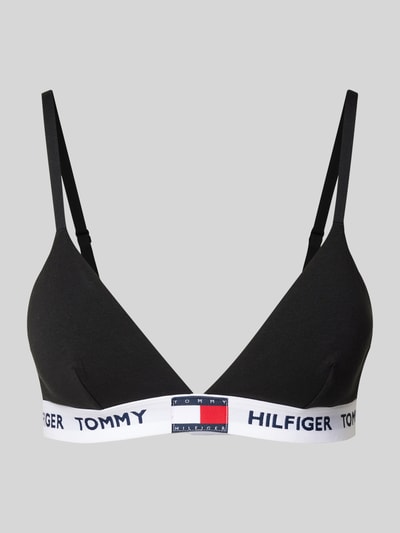 TOMMY HILFIGER Triangelbeha met labeldetail Zwart - 1