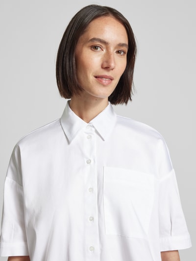 More & More Boxy fit overhemdblouse met borstzak Offwhite - 3
