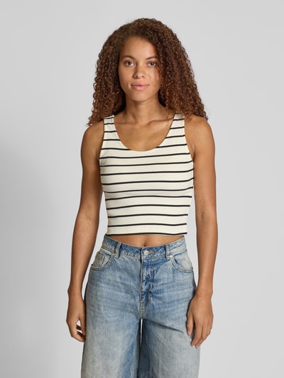 Only Slim Fit Tank Top in Rippoptik Modell 'NESSA' Weiss 4