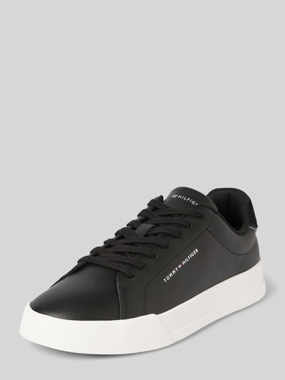 Tommy Hilfiger Low Top Sneaker aus Leder-Mix Black 1