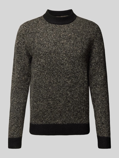 Jack & Jones Sweter z dzianiny z detalem z logo model ‘COSPACE’ Czarny 1