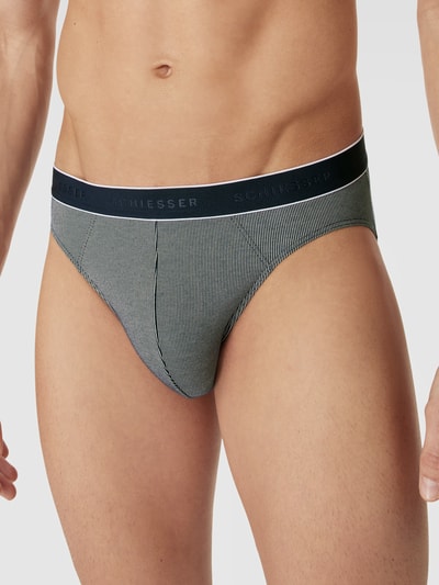 Schiesser Slip met streepmotief Donkerblauw - 3