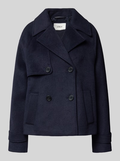 s.Oliver RED LABEL Kurtka o kroju relaxed fit z dodatkiem wełny Granatowy 2