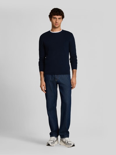 Tom Tailor Denim Regular Fit Pullover aus reiner Baumwolle Marine 1